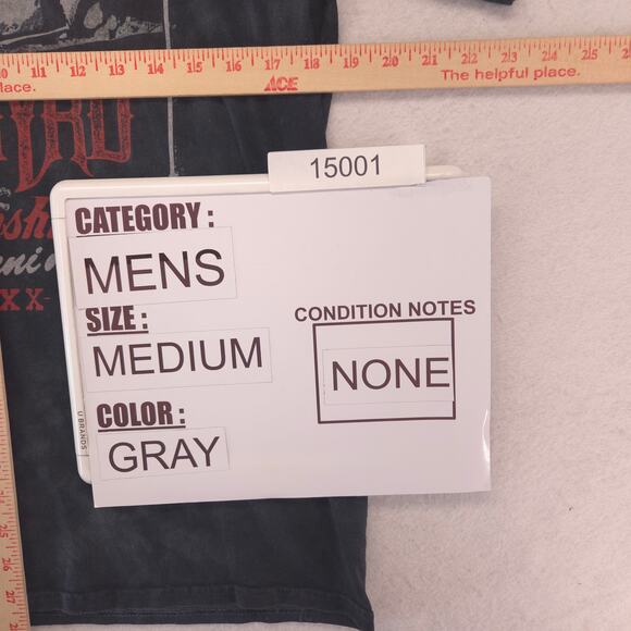 Lynyrd Skynyrd Band Short Sleeve Graphic T Shirt Adult Mens Size Medium M Gray - Picture 8 of 9